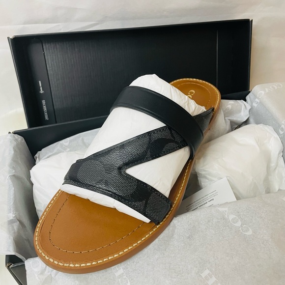 New Coach Harlan Black Sandal leather various sizes - Picture 4 of 10